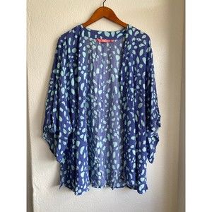all worthy blue spotted kimono size M